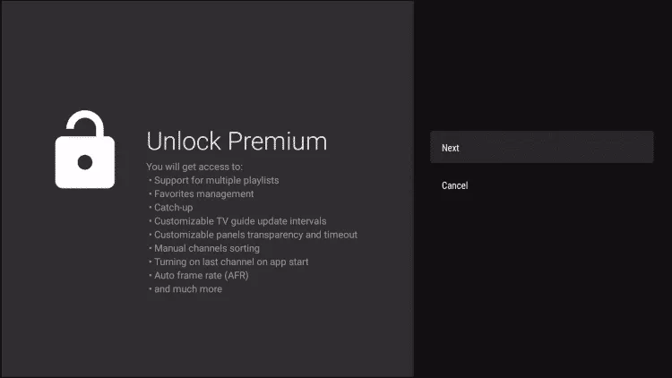 Image on how to unlock premium 